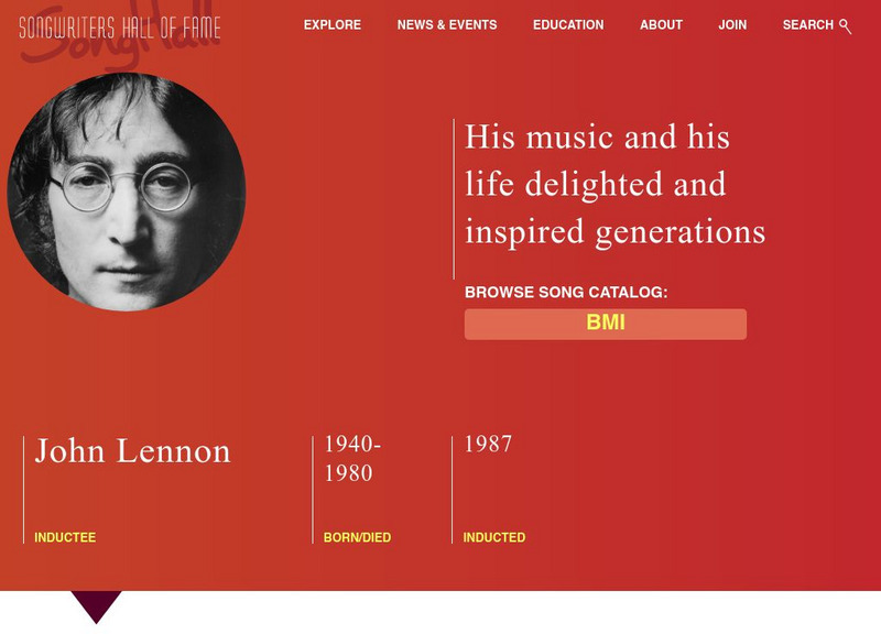 Songwriters Hall of Fame: John Lennon Handout