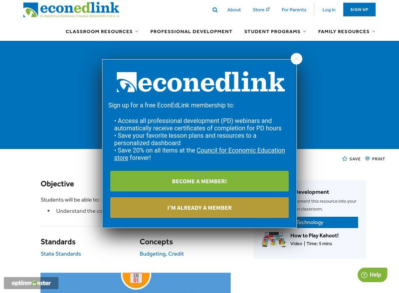 Econ Ed Link: Buying on Credit Video and Quiz Website Econ Ed Link: Buying on Credit Video and Quiz Website