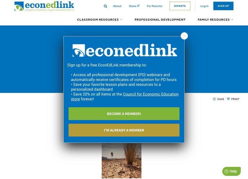 Econ Ed Link: Dry as a Bone Lesson Plan Econ Ed Link: Dry as a Bone Lesson Plan