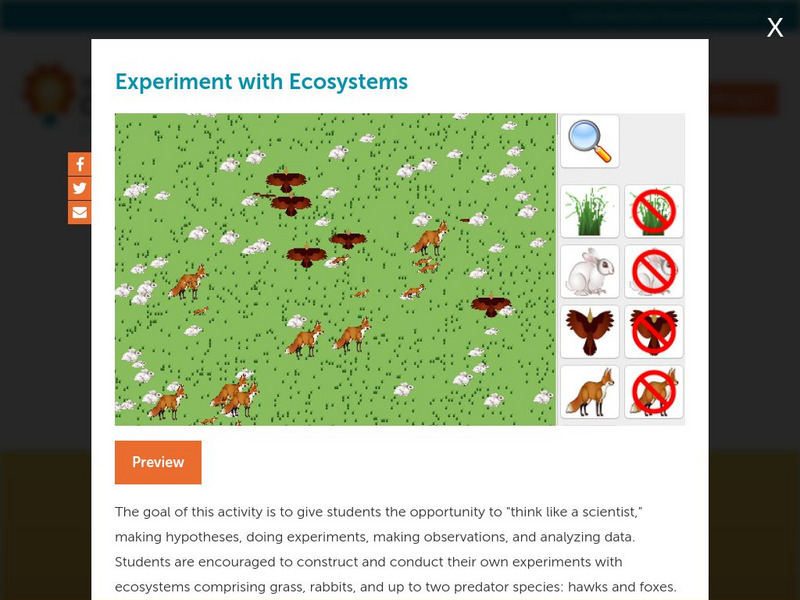 Concord Consortium: Stem Resources: Experiment With Ecosystems Interactive Concord Consortium: Stem Resources: Experiment With Ecosystems Interactive