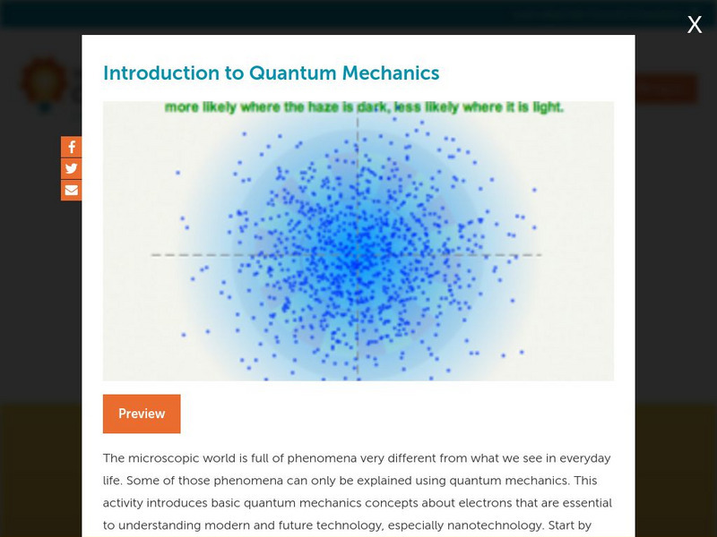 Concord Consortium: Stem Resources: The Quantum Basics of Electrons Interactive