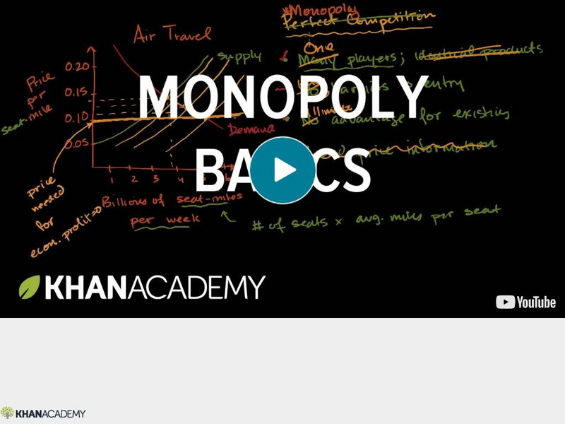 Khan Academy: Monopolies: Monopoly Basics Instructional Video