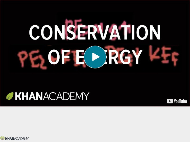 Khan Academy: Work and Energy: Conservation of Energy Instructional Video Khan Academy: Work and Energy: Conservation of Energy Instructional Video