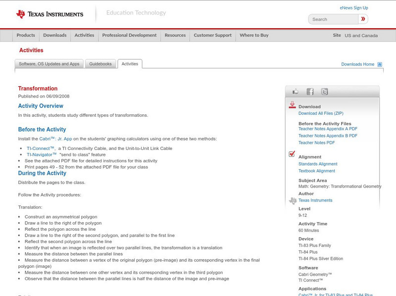 Texas Instruments: Transformation Activity