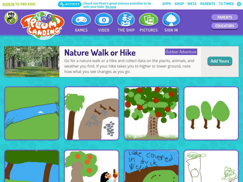 Pbs Kids: Plum Landing: Nature Walk or Hike Activity Pbs Kids: Plum Landing: Nature Walk or Hike Activity