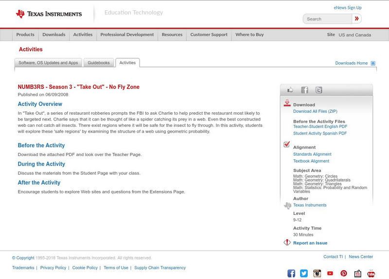 Texas Instruments: Texas Instruments: Numb3 Rs: No Fly Zone Activity Texas Instruments: Texas Instruments: Numb3 Rs: No Fly Zone Activity