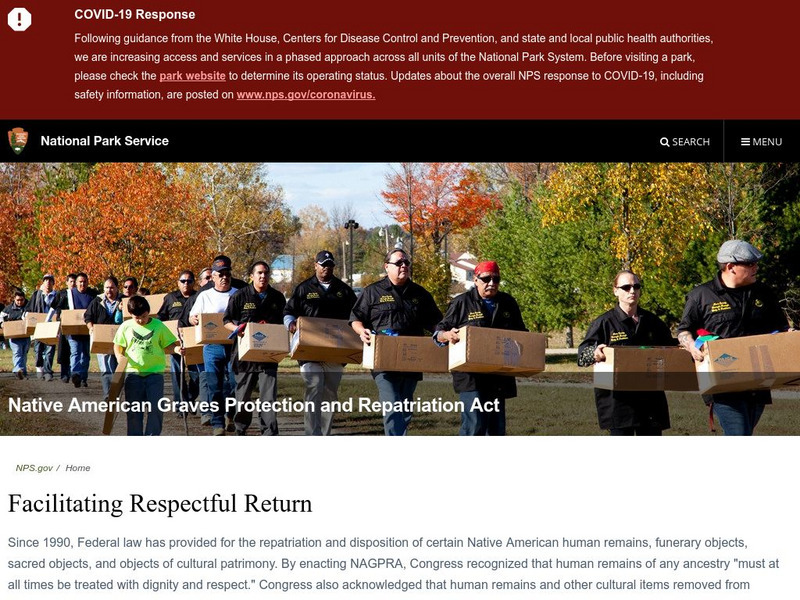 National Park Service: Native American Graves Protection and Repatriation Act Website National Park Service: Native American Graves Protection and Repatriation Act Website