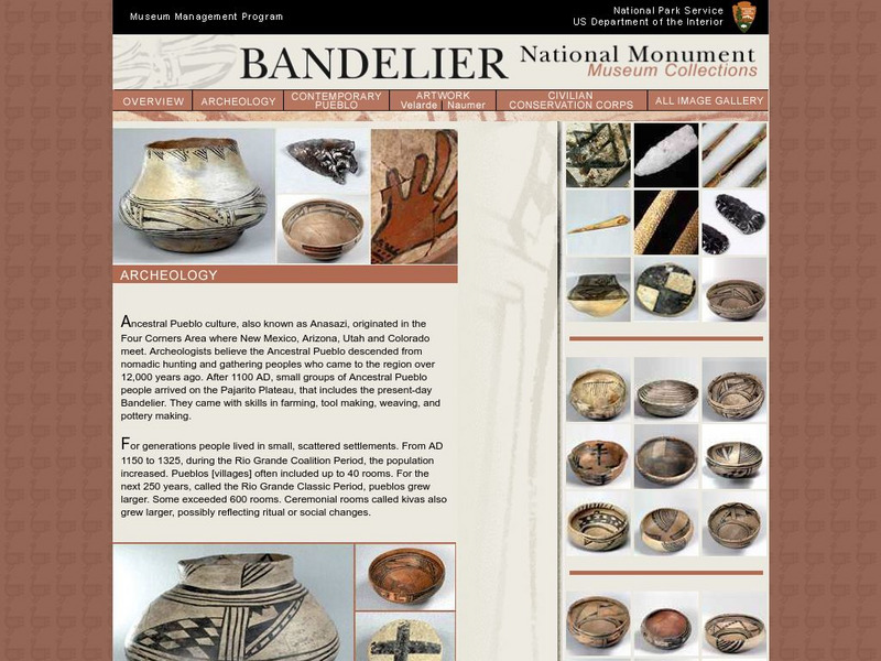 National Park Service: Bandelier National Monument: Archeology Website