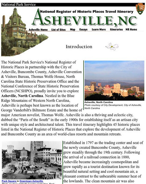 National Park Service: Asheville, Nc: National Register of Historic Places Website National Park Service: Asheville, Nc: National Register of Historic Places Website