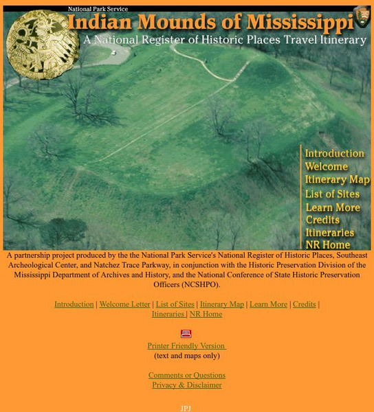 National Park Service: Indian Mounds of Mississippi Website National Park Service: Indian Mounds of Mississippi Website