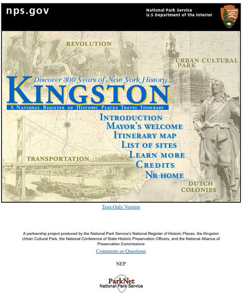 National Park Service: Kingston, New York: Discover Our Shared Heritage Website National Park Service: Kingston, New York: Discover Our Shared Heritage Website