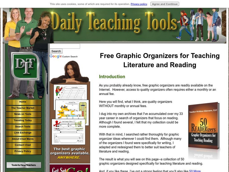 Daily Teaching Tools: Free Graphic Organizers for Teaching Literature & Reading Graphic Daily Teaching Tools: Free Graphic Organizers for Teaching Literature & Reading Graphic
