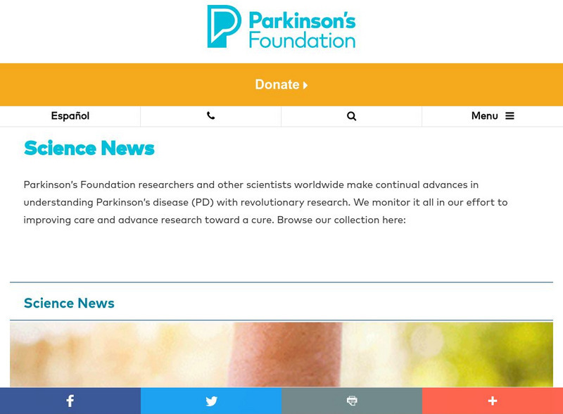 Parkinson's Disease Foundation: Science News Website Parkinson's Disease Foundation: Science News Website
