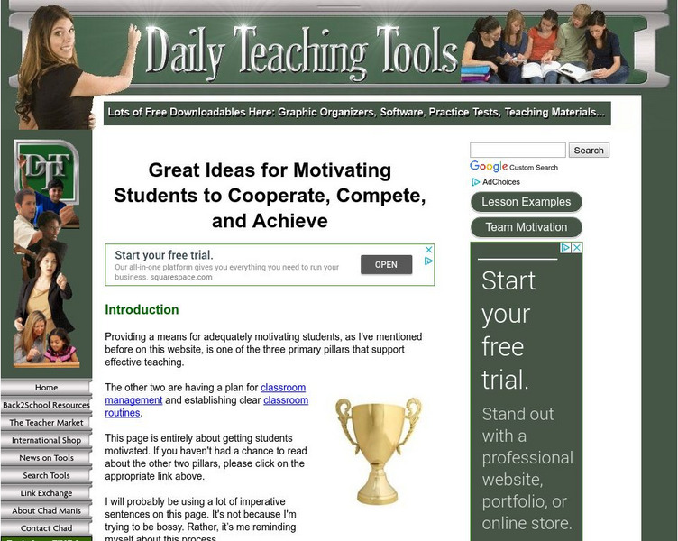 Daily Teaching Tools: Great Ideas for Motivating Students Professional Doc Daily Teaching Tools: Great Ideas for Motivating Students Professional Doc