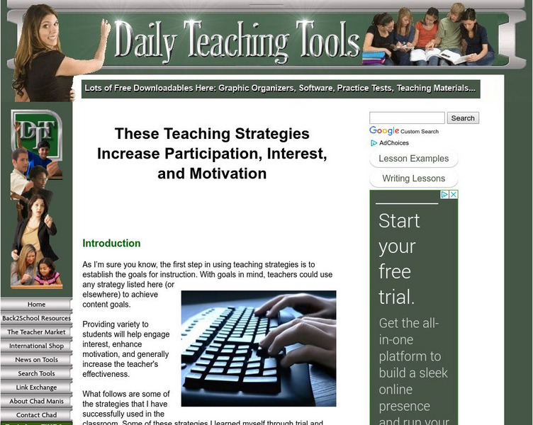 Daily Teaching Tools: Strategies Increase Participation, Interest, Motivation Professional Doc Daily Teaching Tools: Strategies Increase Participation, Interest, Motivation Professional Doc