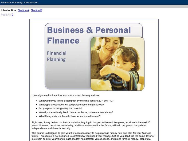 Do Dea: Business & Personal Finance: Module 1: Financial Planning Unit Plan Do Dea: Business & Personal Finance: Module 1: Financial Planning Unit Plan