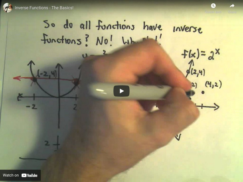 Patrick Jmt: Inverse Functions: The Basics Instructional Video