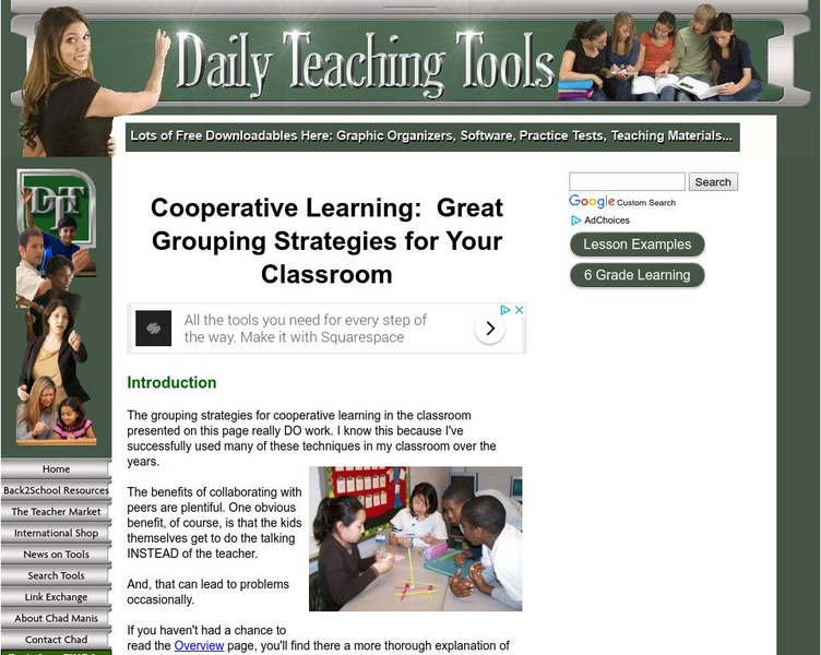 Daily Teaching Tools: Cooperative Learning: Great Grouping Strategies Professional Doc