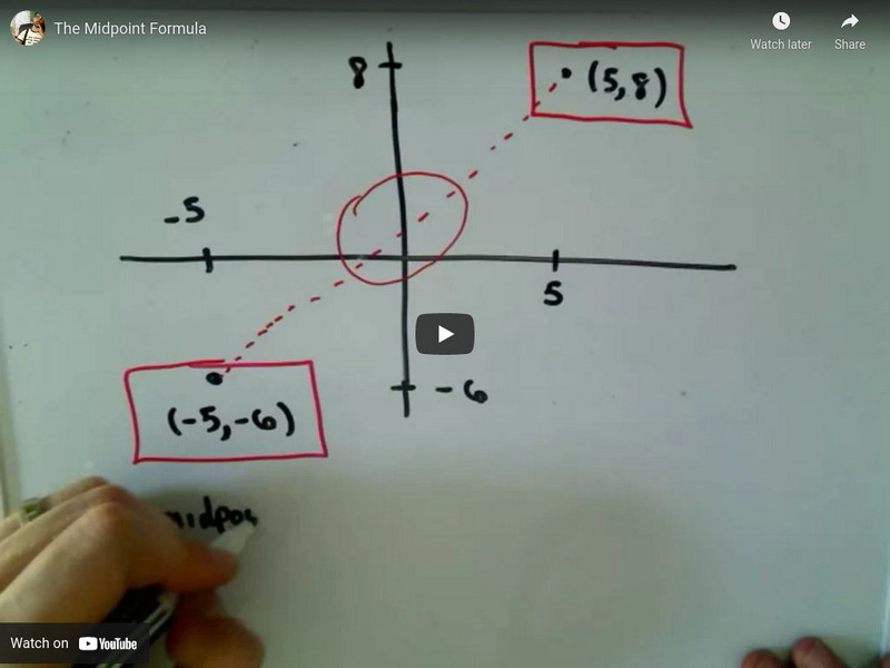 Patrick Jmt: The Midpoint Formula Instructional Video