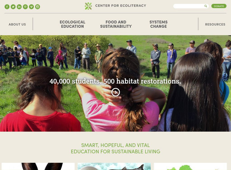 Center for Ecoliteracy Website Center for Ecoliteracy Website
