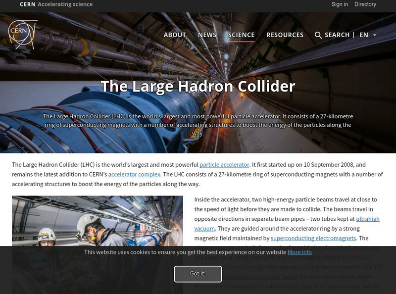 Cern: The Large Hadron Collider Website