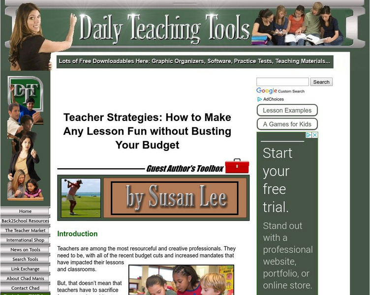 Daily Teaching Tools: How to Make Any Lesson Fun Without Busting You Budget Professional Doc Daily Teaching Tools: How to Make Any Lesson Fun Without Busting You Budget Professional Doc