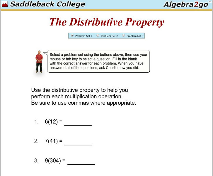 Algebra2go: The Distributive Property Problem Sets Unit Plan Algebra2go: The Distributive Property Problem Sets Unit Plan
