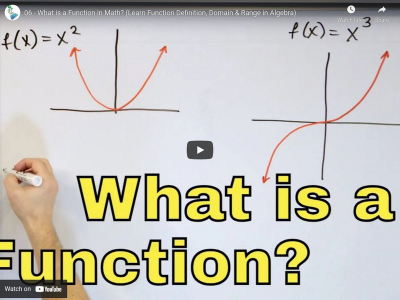 Math Tutor Dvd: What Is a Function in Math? Instructional Video for 9th ...