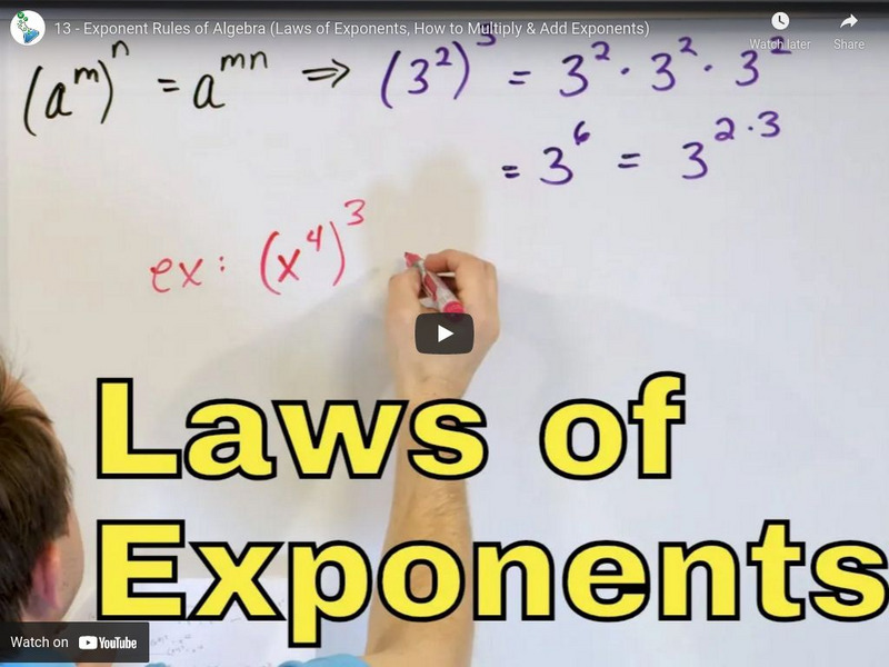 Math Tutor Dvd: Exponent Rules of Algebra Instructional Video Math Tutor Dvd: Exponent Rules of Algebra Instructional Video