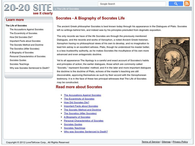2020 Site: Socrates a Biography of Socrates Life Website 2020 Site: Socrates a Biography of Socrates Life Website