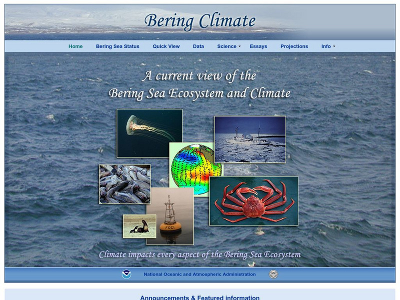 Noaa: Current View of the Bering Sea Ecosystem & Climate Website Noaa: Current View of the Bering Sea Ecosystem & Climate Website