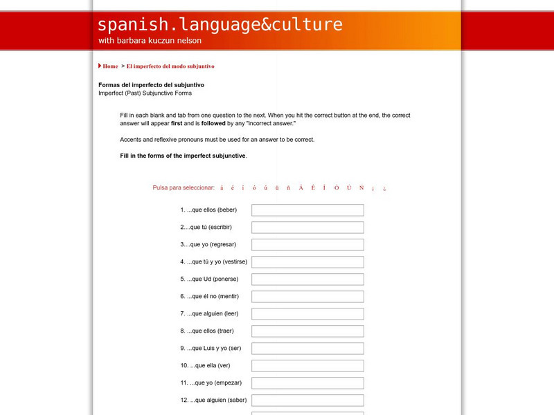 Spanish Language & Culture: Past Subjunctive Forms Unit Plan Spanish Language & Culture: Past Subjunctive Forms Unit Plan