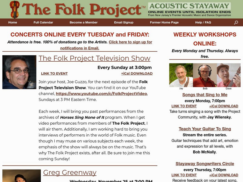The Folk Project Website The Folk Project Website