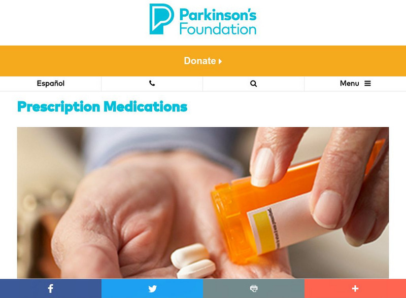 Parkinson's Disease Foundation: Prescription Medications Handout Parkinson's Disease Foundation: Prescription Medications Handout