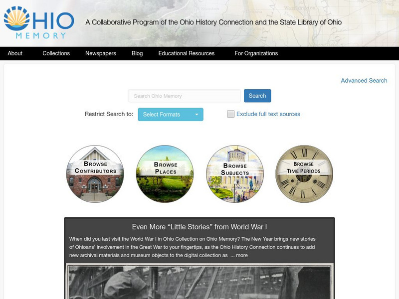 Ohio Memory Project Website Ohio Memory Project Website