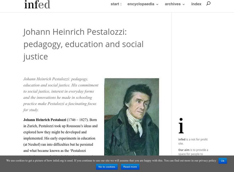 Infed: Johann Heinrich Pestalozzi Website Infed: Johann Heinrich Pestalozzi Website