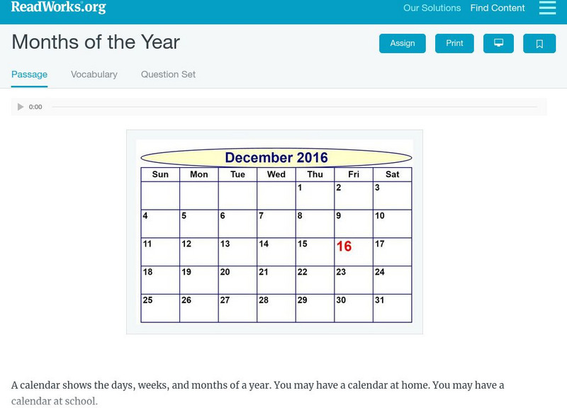 Read Works: Article a Day Set: Time Article Read Works: Article a Day Set: Time Article