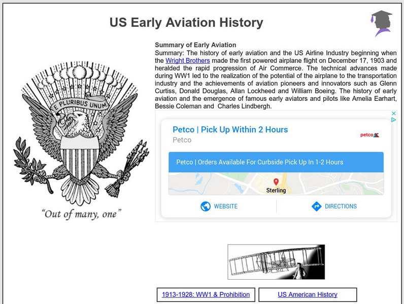 Siteseen: American Historama: Us Early Aviation History Handout Siteseen: American Historama: Us Early Aviation History Handout