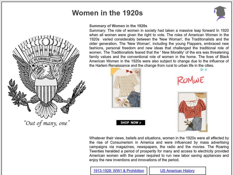 Siteseen: American Historama: Women in the 1920s Article Siteseen: American Historama: Women in the 1920s Article