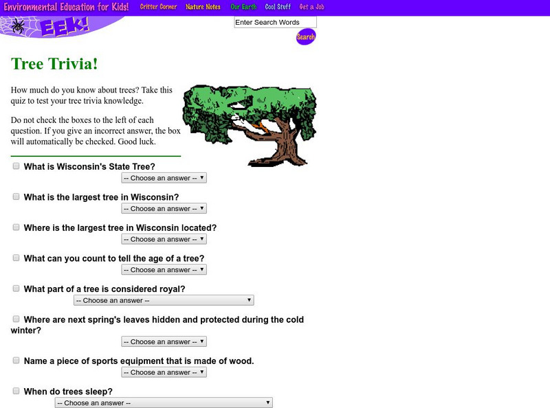 Eek!: Tree Trivia! Can You Pass This Test? Unknown Type Eek!: Tree Trivia! Can You Pass This Test? Unknown Type