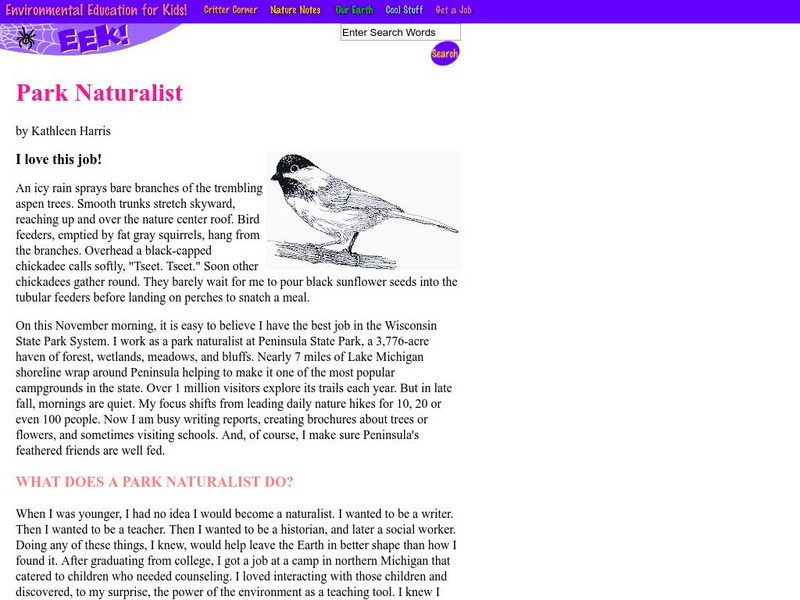 Eek!: Park Naturalist Article Eek!: Park Naturalist Article