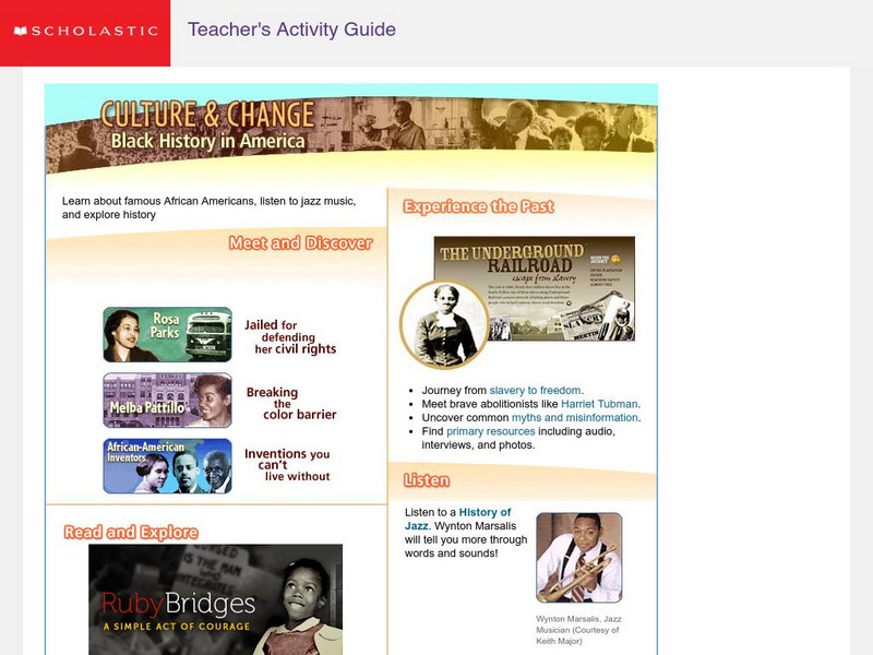 Scholastic: Culture & Change: Black History in America Activity Scholastic: Culture & Change: Black History in America Activity