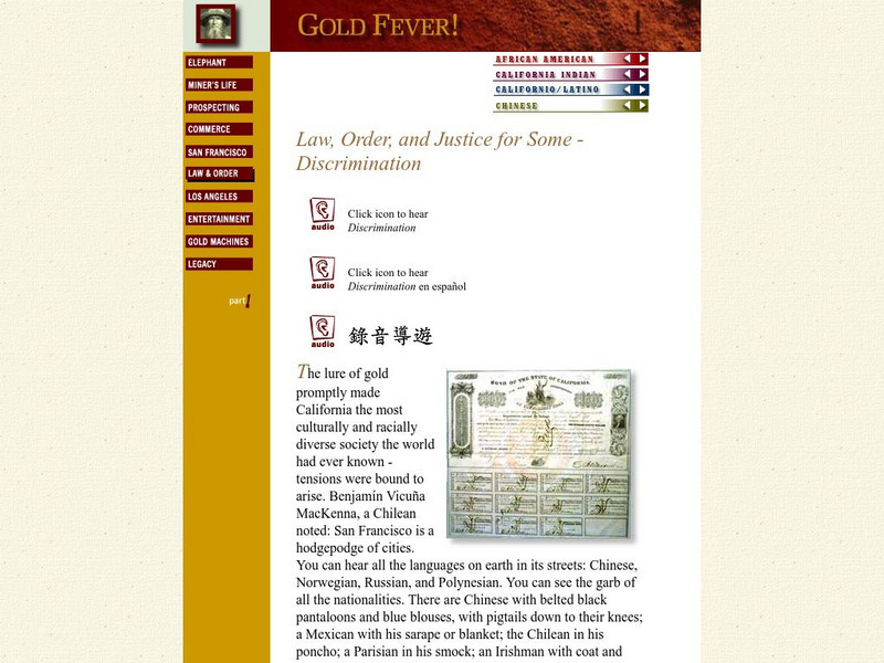Gold Rush: Law, Order and Justice for Some Discrimination Website Gold Rush: Law, Order and Justice for Some Discrimination Website