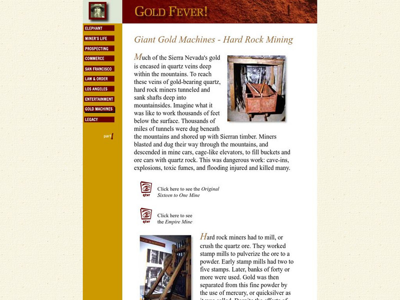 Giant Gold Machines Hard Rock Mining Website