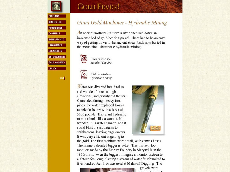 Oakland Museum of California: Gold Rush and Hydraulic Mining Website Oakland Museum of California: Gold Rush and Hydraulic Mining Website