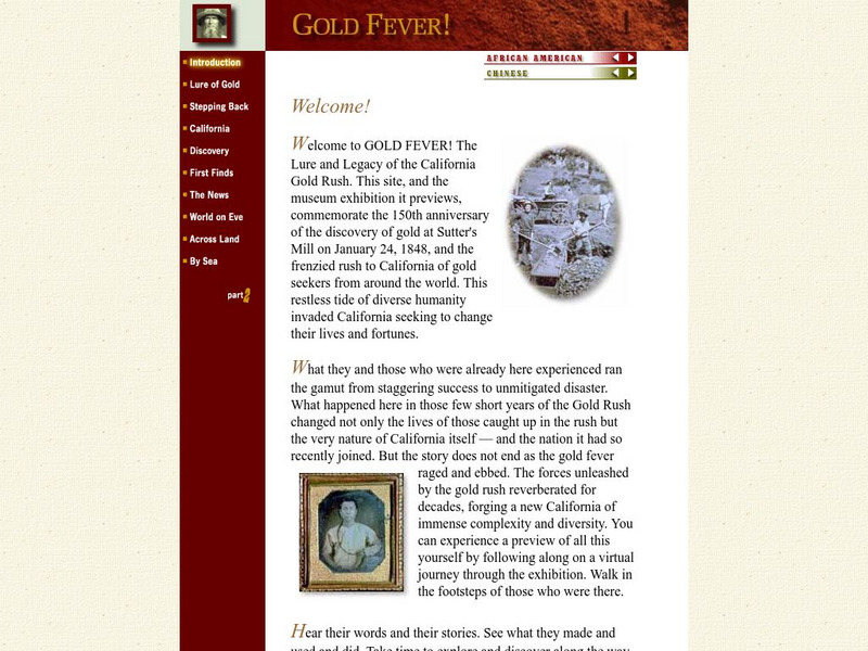 California's Untold Stories: Gold Fever Website California's Untold Stories: Gold Fever Website