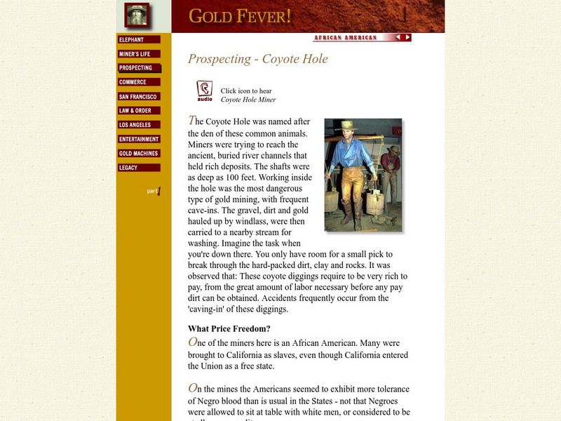 Gold Rush: Prospecting Coyote Hole Website Gold Rush: Prospecting Coyote Hole Website