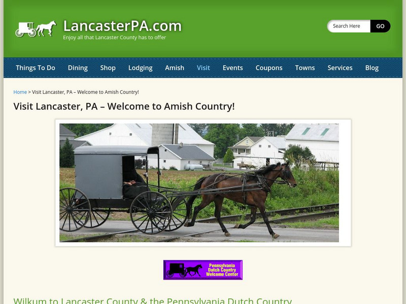 The Pennsylvania Dutch Country Welcome Center: Overview Activity The Pennsylvania Dutch Country Welcome Center: Overview Activity