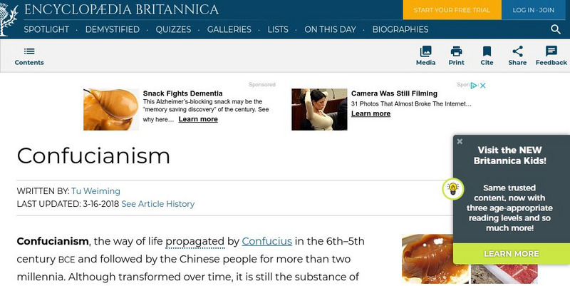 Encyclopedia Britannica: Confucianism Handout