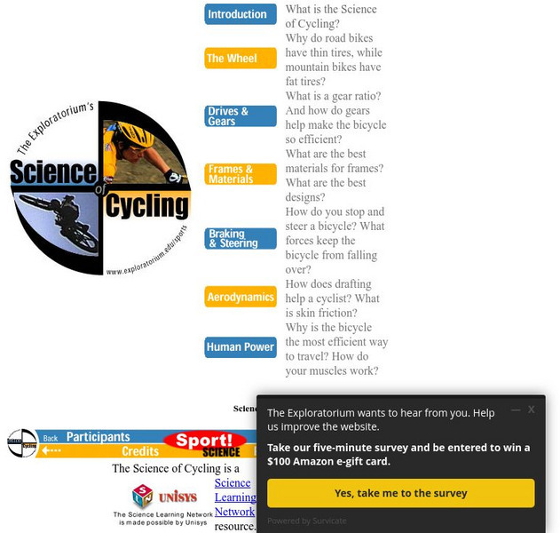 Exploratorium: Science of Cycling Activity Exploratorium: Science of Cycling Activity